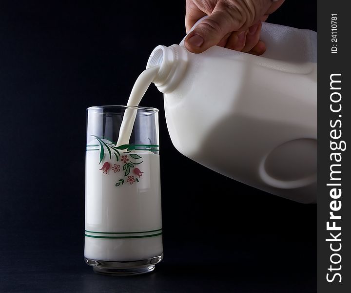 Pouring a nice cold glass of Milk. Pouring a nice cold glass of Milk.