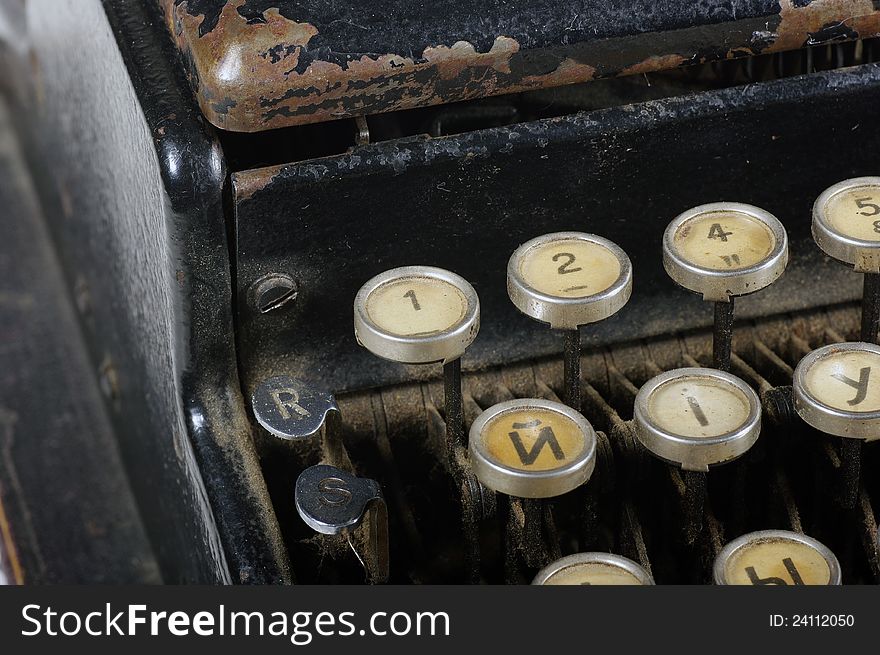 The typewriter is intended to print any texts on a paper