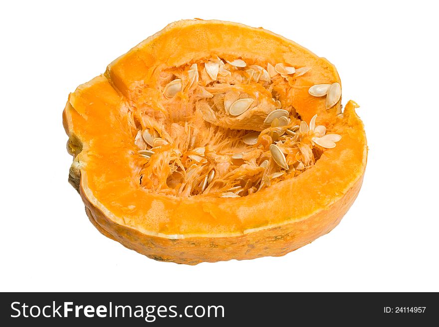 Pumpkin ripe isolated on white background