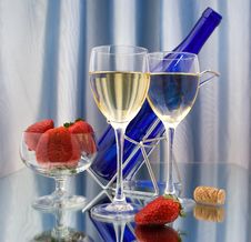 Two Glasses Of Wine Stock Images