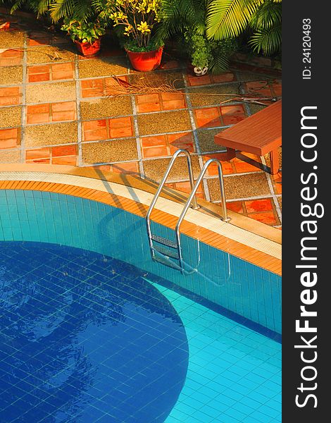 Swimming pool of the tropical luxury resort. Swimming pool of the tropical luxury resort