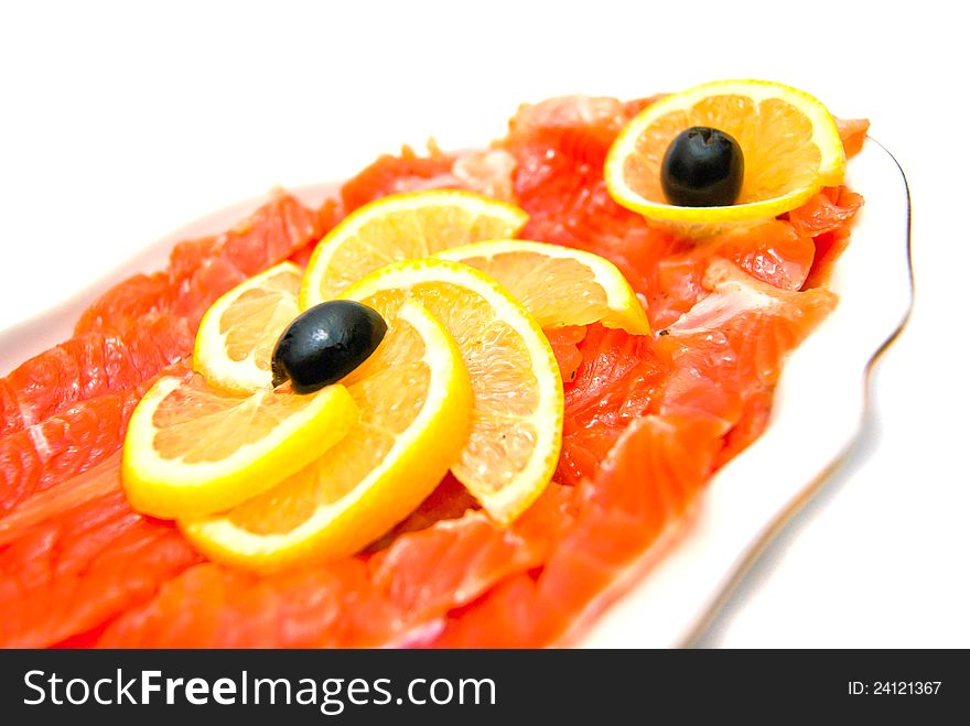 Fresh Smoked Salmon Close-up