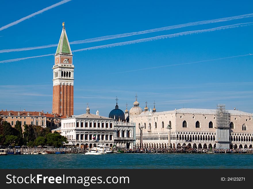 Venice city, Italy. View from the water. Venice city, Italy. View from the water