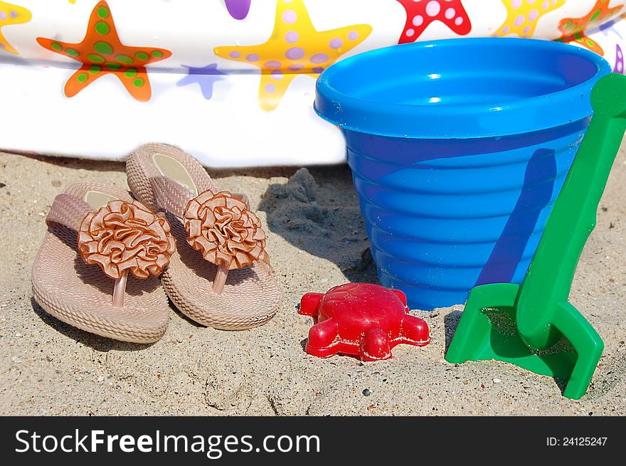Children beach toys