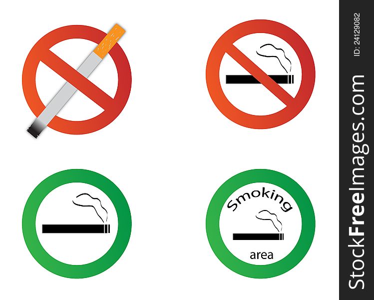 No smoking logo isolated in white