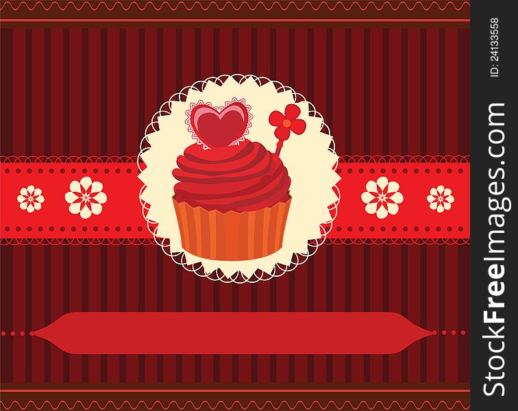 Cupcake invitation card