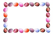 Colorful Easter Eggs Frame Royalty Free Stock Photography