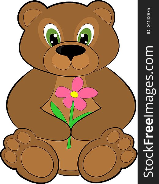 Happy Brown Bear - Highly detailed and coloured vector cartoon illustration.