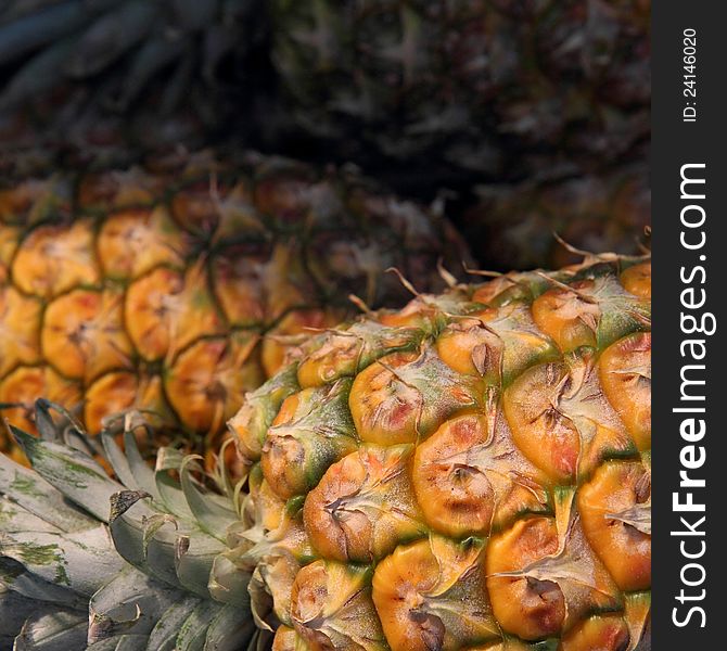 Fresh and healthy organic pineapples. Fresh and healthy organic pineapples