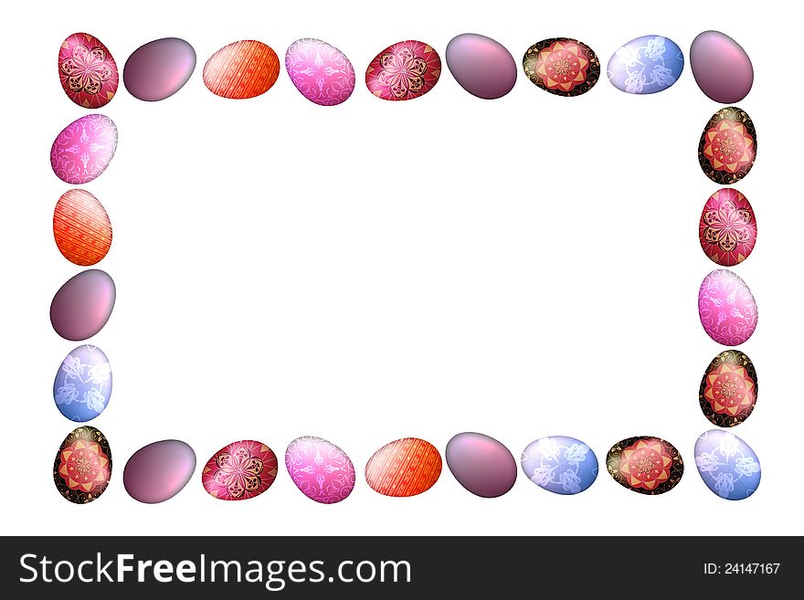 Colorful Easter Eggs Frame