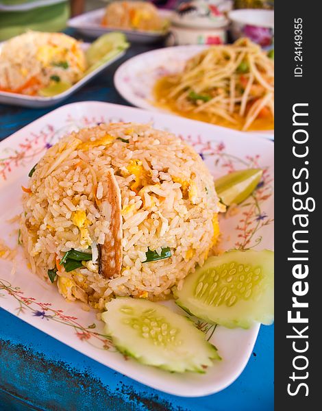 Thai fried rice with crab