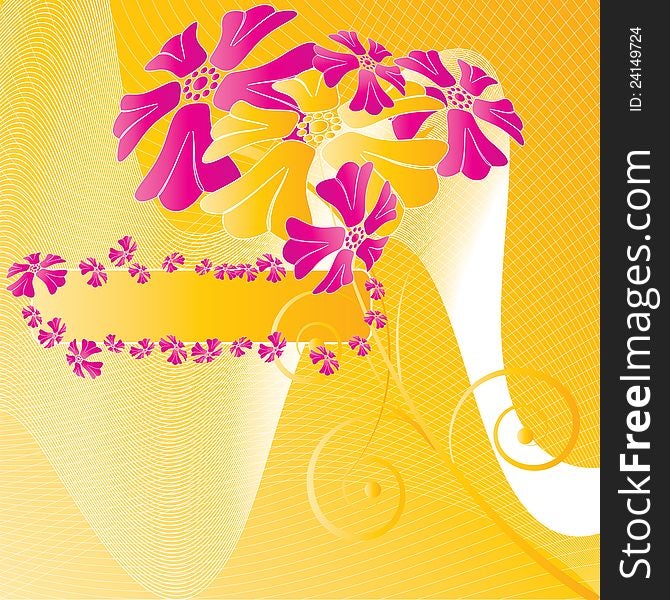 Abstract flower design for your text. Abstract flower design for your text