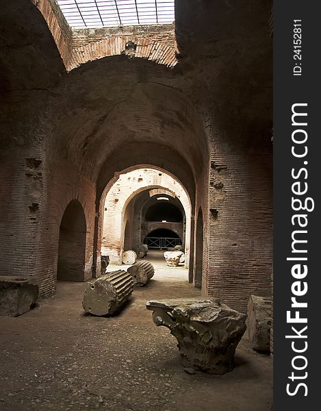 Roman amphitheatre in Pozzuoli, Naples, Italy