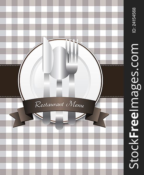 Classical brown restaurant menu design