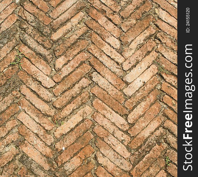 Old brick background abstract zigzag