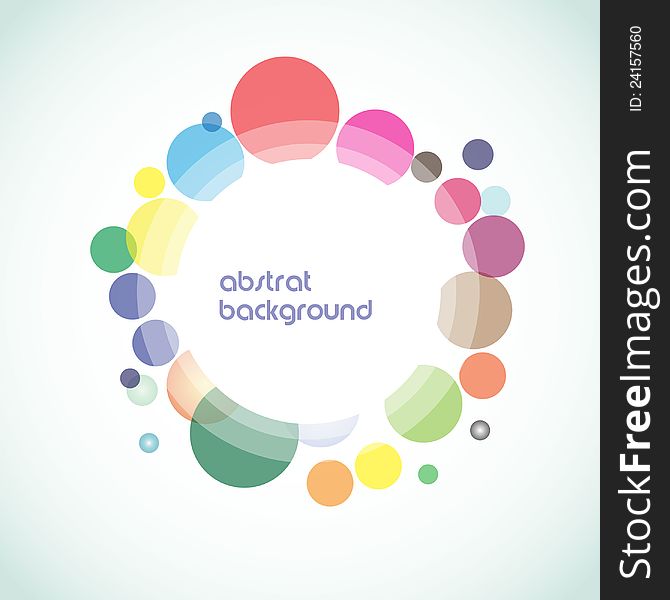 Abstract circle background with different colors. Abstract circle background with different colors