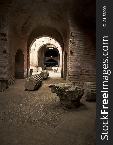 Roman amphitheatre in Pozzuoli, Naples, Italy