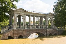 Marble Bridge , Tsarskoye Selo , Russia. Royalty Free Stock Images Marble Bridge , Tsarskoye Selo , Russia. Royalty Free Stock Images