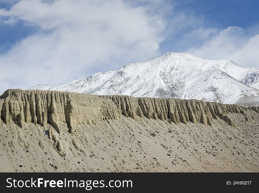 Himalaya mountains panorama in spring time, Nepal