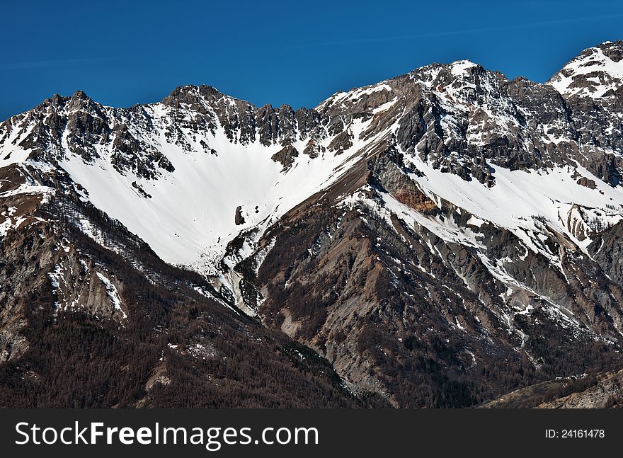 HDR alpine landscape of Italy north west alps