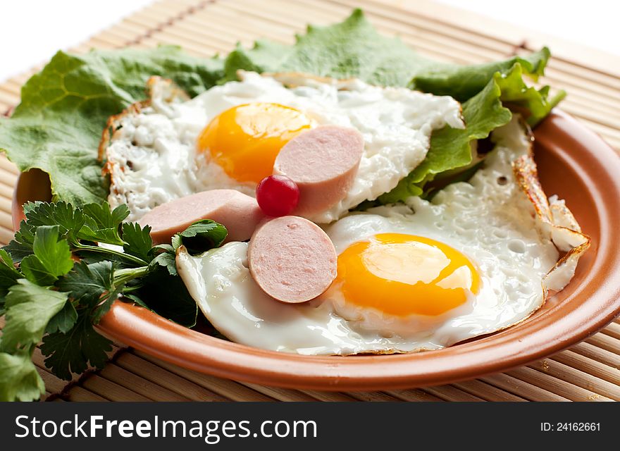 Fresh Eggs And Salad - Healthy Eating