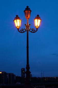 City Lamp At Night Stock Photography City Lamp At Night Stock Photography