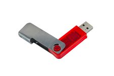 USB Flash Red Isolated Stock Images USB Flash Red Isolated Stock Images