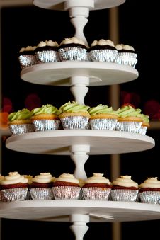 Miniature Cupcakes At A Wedding Stock Images Miniature Cupcakes At A Wedding Stock Images