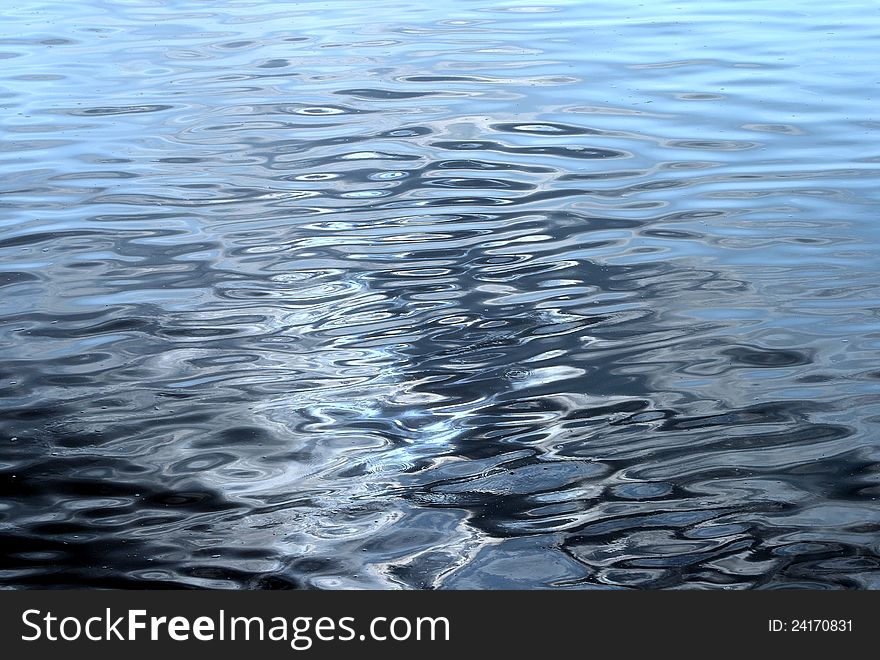 Abstract background light reflections on water