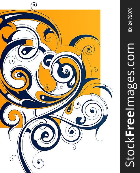 Decorative abstraction with creative swirls. Decorative abstraction with creative swirls