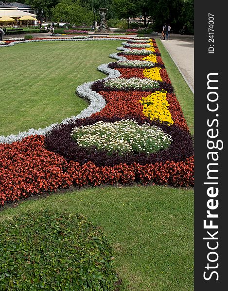 Flowers in City park in centre of Riga