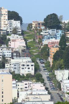 San Francisco Lombard Street Royalty Free Stock Photo San Francisco Lombard Street Royalty Free Stock Photo