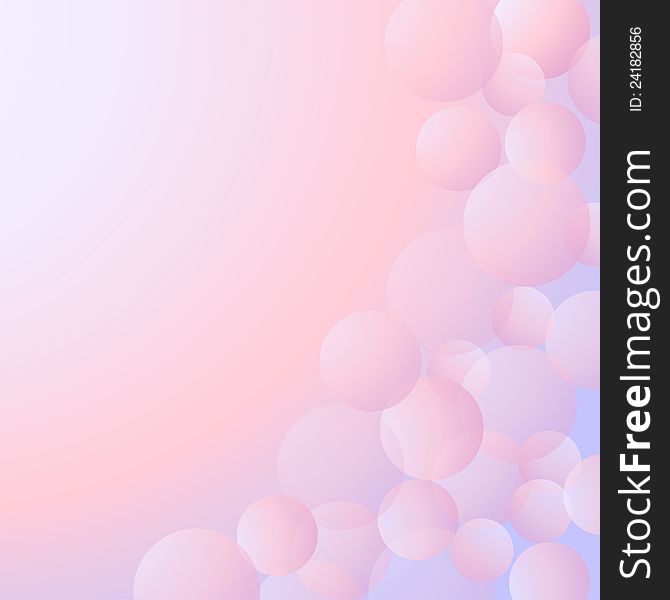 Abstract vector background with circles in pastel tones