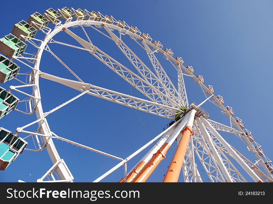 Detail view of an attraction in a Park. Detail view of an attraction in a Park