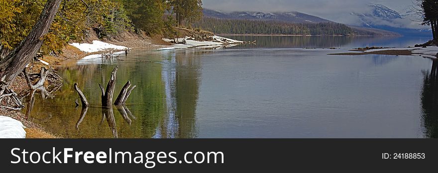 This image of the stream emptying out of Lake McDonald was taken in Glacier National Park, MT. This image of the stream emptying out of Lake McDonald was taken in Glacier National Park, MT.