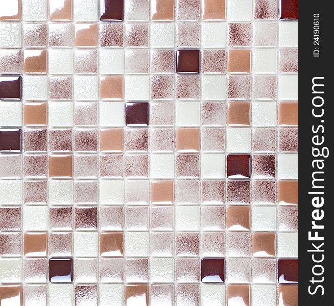 Colourful mosaic texture isolated on white