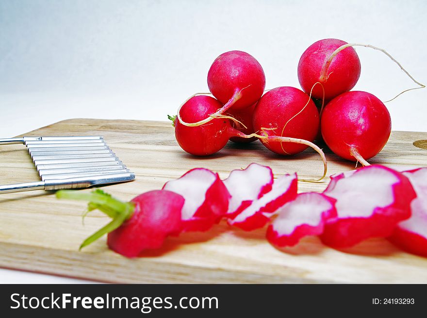 Radish in a bowl ready for eating. Radish in a bowl ready for eating