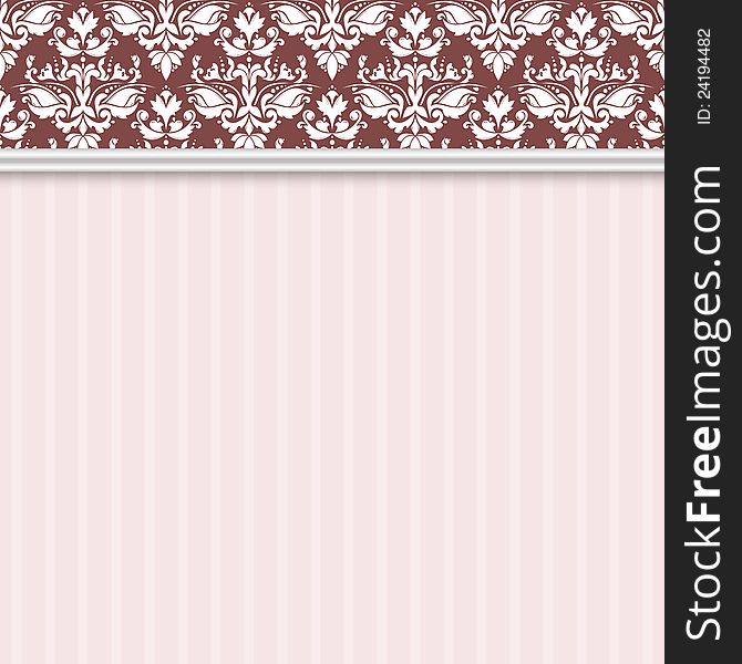 Elegant vintage pink striped background. Elegant vintage pink striped background