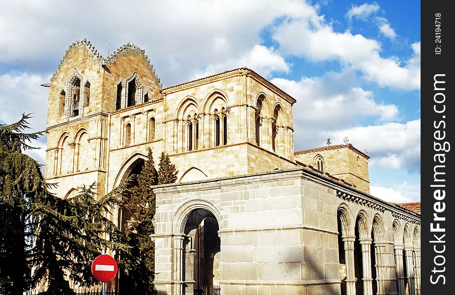 The Saint Vicente Basilica in Avila (Spain)