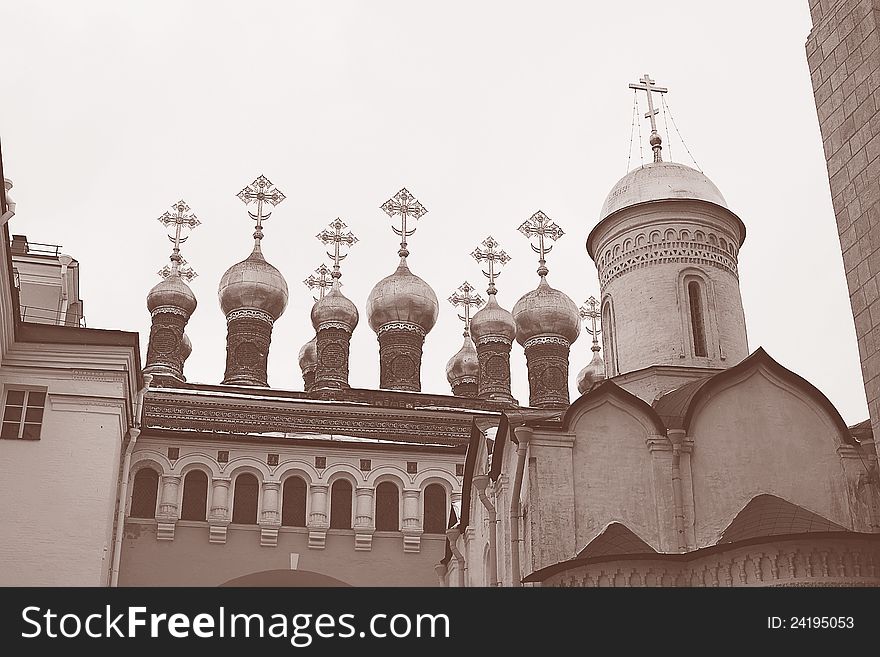 Moscow Kremlin cathedral - Church of the Nativity. Russia