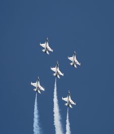 A Fighter Team Formation Stock Photography
