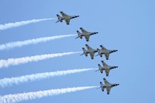 A Fighter Team Formation Royalty Free Stock Image
