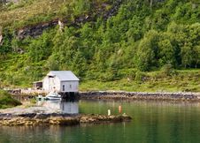 Norwegian Coastal Home Stock Images Norwegian Coastal Home Stock Images
