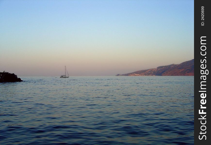 A beautifull view of eolian sea. A beautifull view of eolian sea