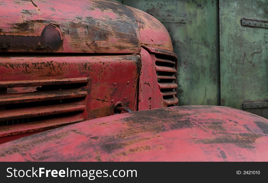 Old red truck