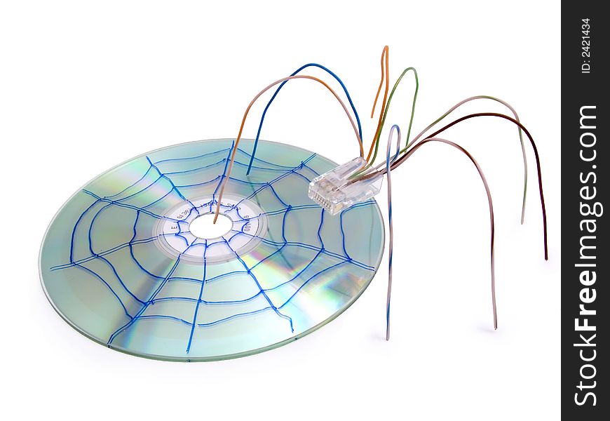 Spider from wires and disk. Spider from wires and disk.
