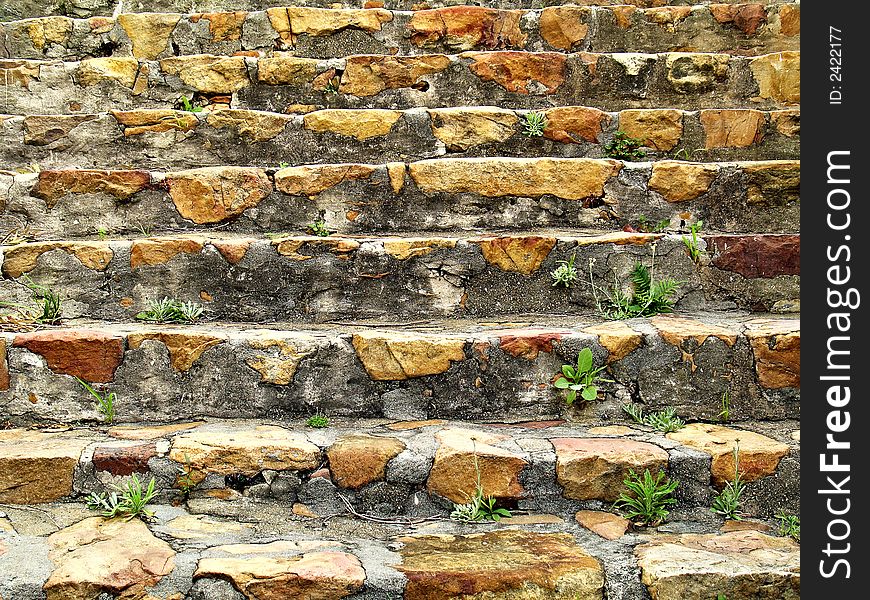 Landscape photo of a flight of neglected steps. Landscape photo of a flight of neglected steps