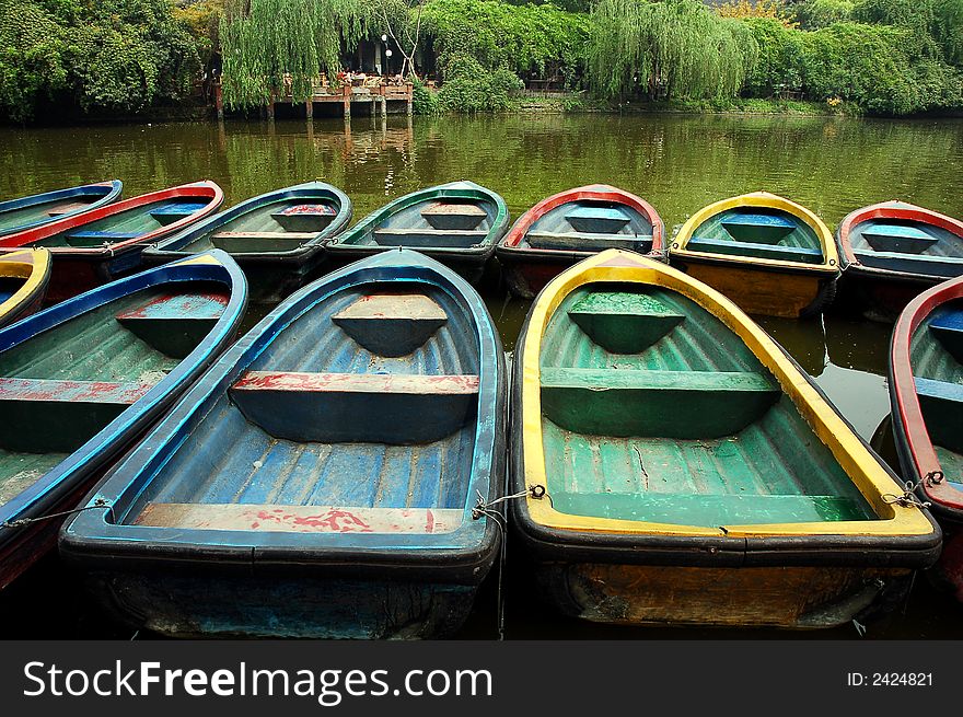 Boats in Chendu,Capital of Sichuan,west of China. Boats in Chendu,Capital of Sichuan,west of China