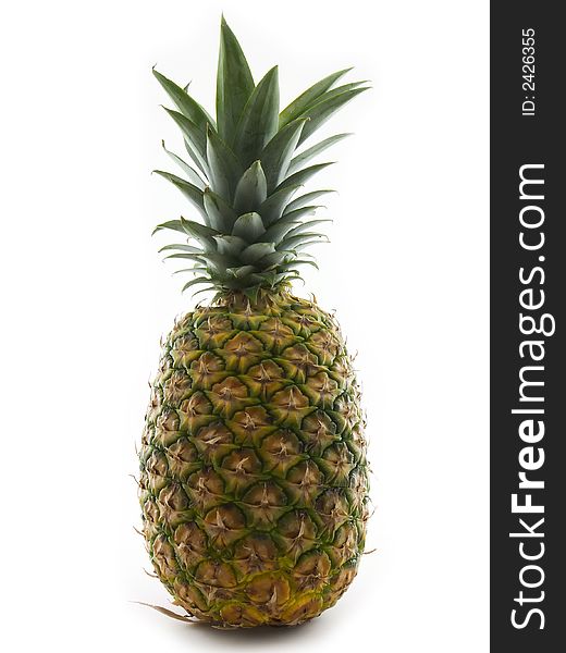 Photo of a pineapple isolated on white