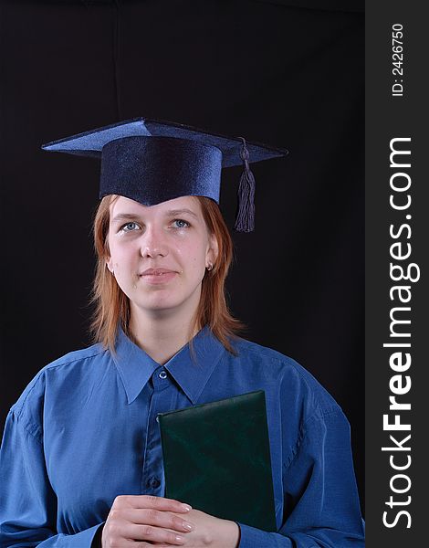 Portrait of a student girl graduated from the university. Portrait of a student girl graduated from the university
